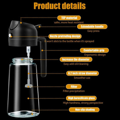 1-2PCS Distributeur d’Huile 2 en 1 – 500ml