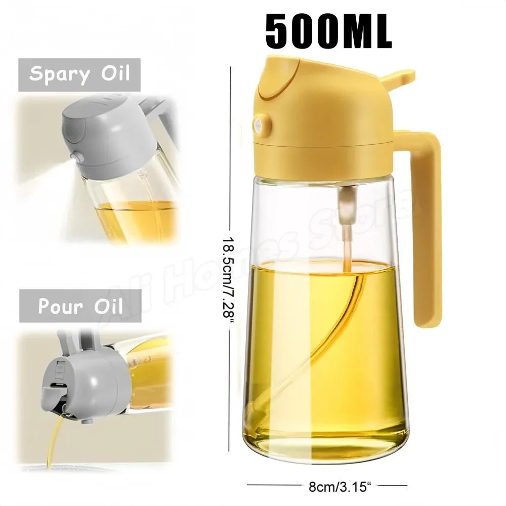 1-2PCS Distributeur d’Huile 2 en 1 – 500ml