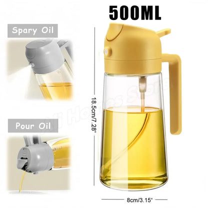1-2PCS Distributeur d’Huile 2 en 1 – 500ml