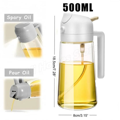 1-2PCS Distributeur d’Huile 2 en 1 – 500ml