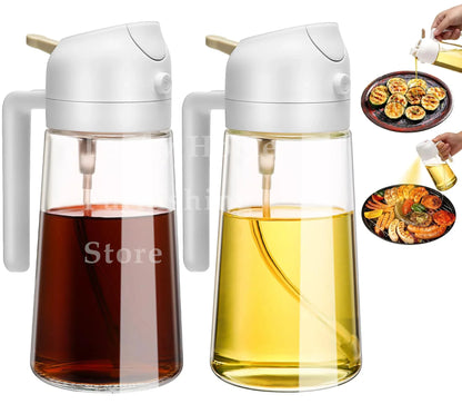 1-2PCS Distributeur d’Huile 2 en 1 – 500ml