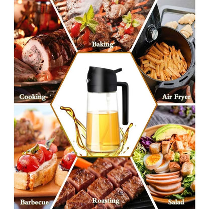 1-2PCS Distributeur d’Huile 2 en 1 – 500ml