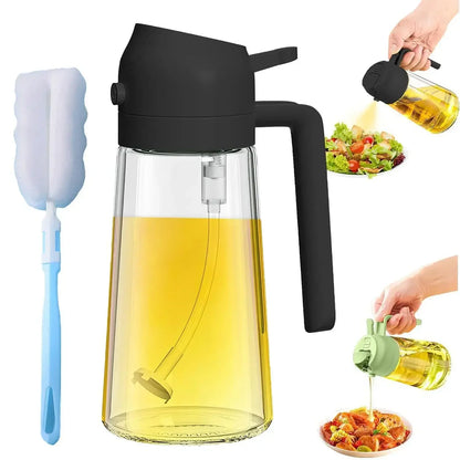 1-2PCS Distributeur d’Huile 2 en 1 – 500ml