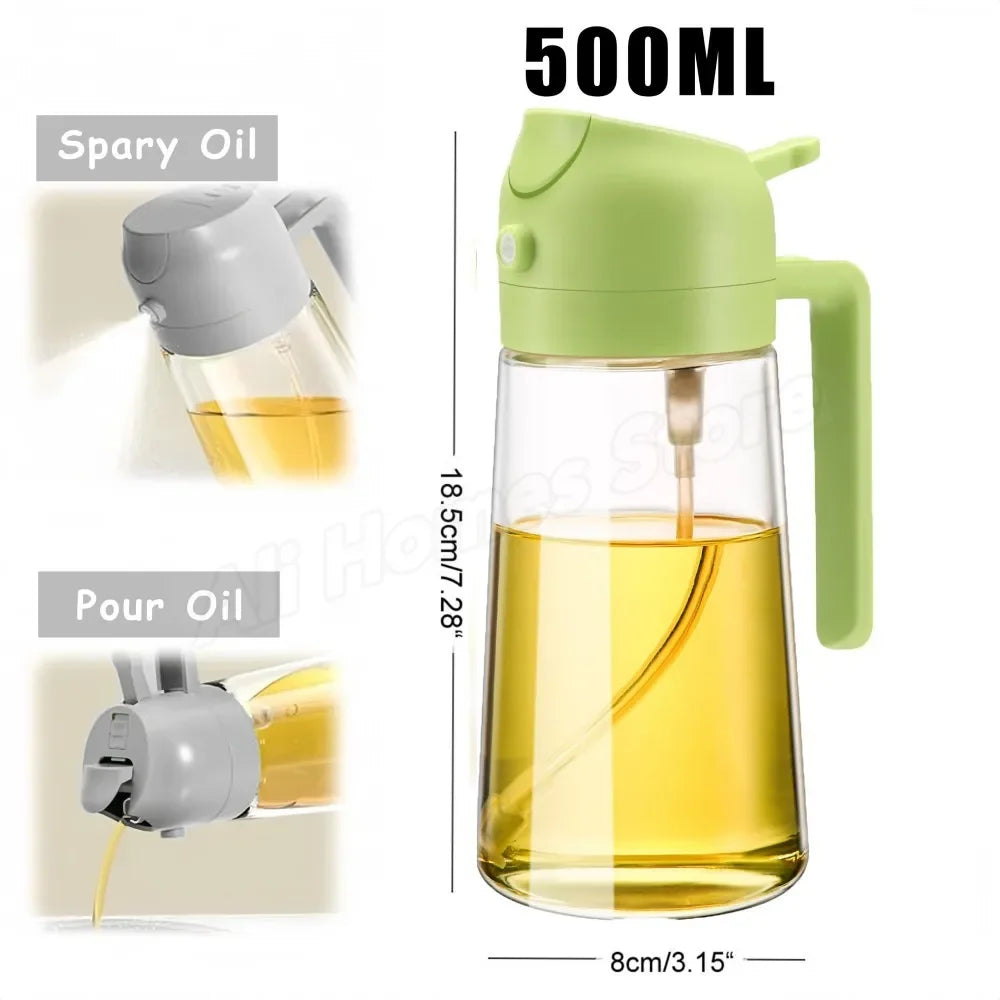 1-2PCS Distributeur d’Huile 2 en 1 – 500ml
