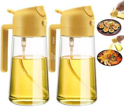 1-2PCS Distributeur d’Huile 2 en 1 – 500ml