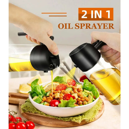 1-2PCS Distributeur d’Huile 2 en 1 – 500ml