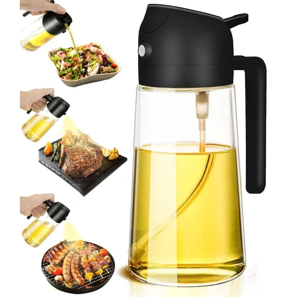 1-2PCS Distributeur d’Huile 2 en 1 – 500ml