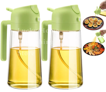 1-2PCS Distributeur d’Huile 2 en 1 – 500ml