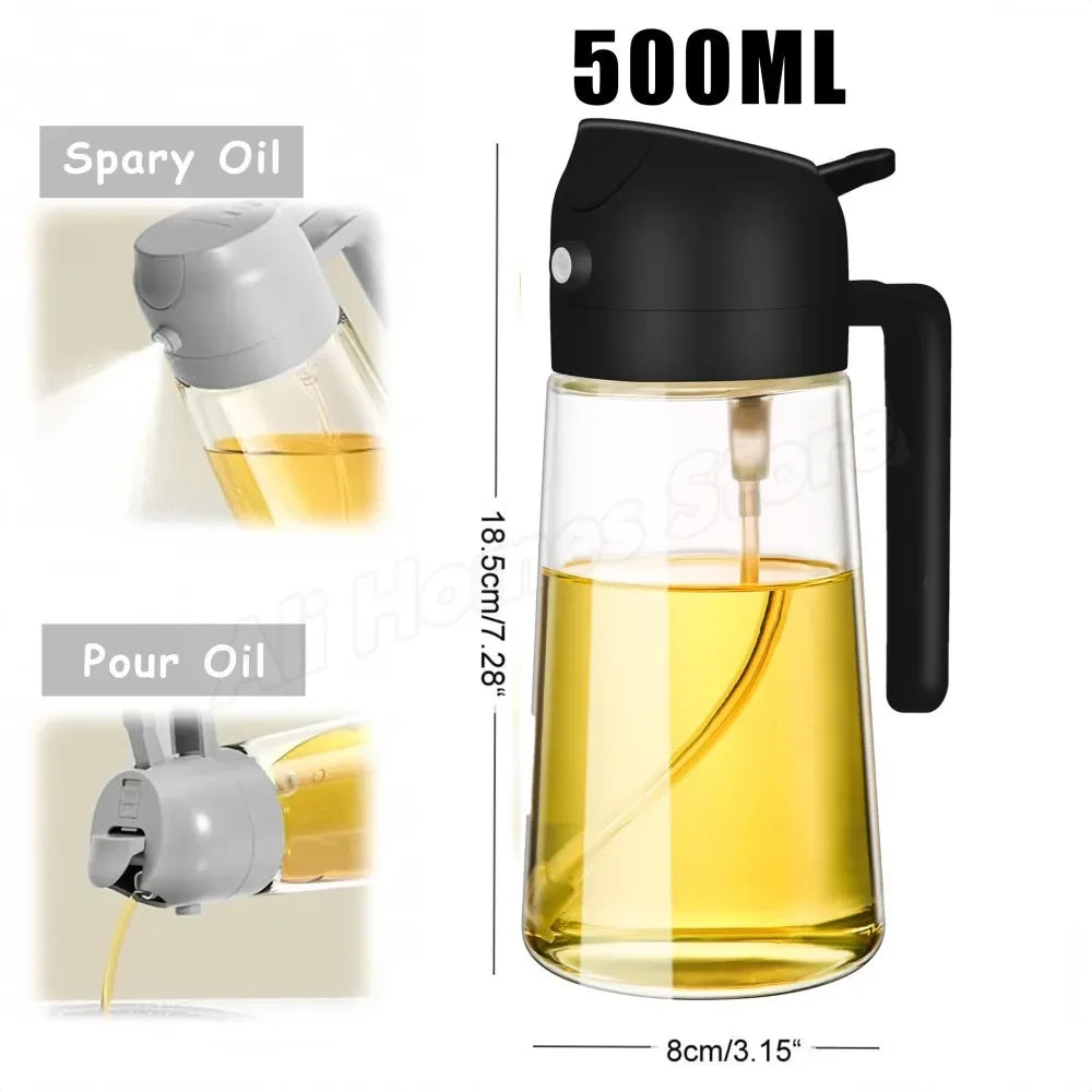 1-2PCS Distributeur d’Huile 2 en 1 – 500ml