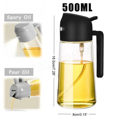 1-2PCS Distributeur d’Huile 2 en 1 – 500ml
